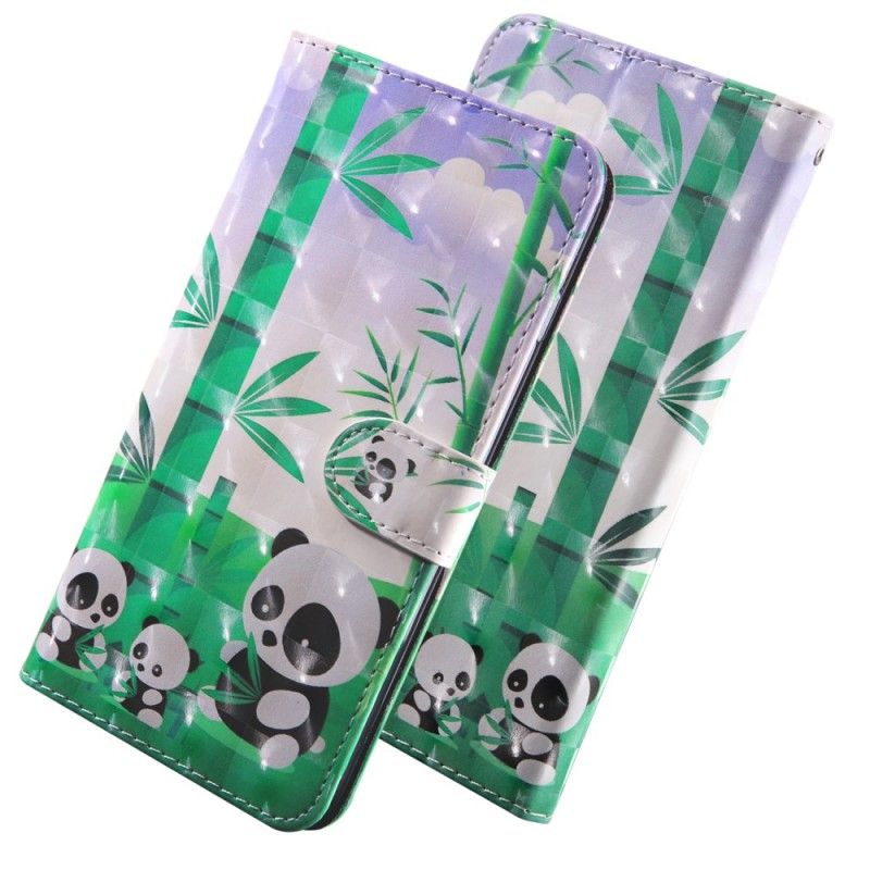 Flip Cover Læder Sony Xperia 10 Plus Pandafamilie