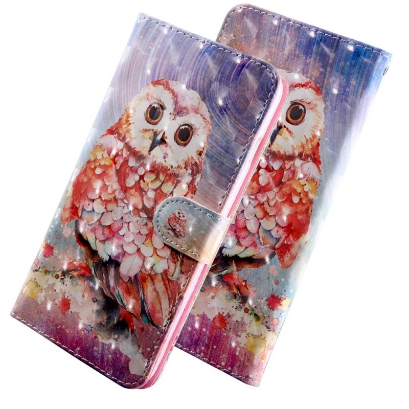 Flip Cover Læder Sony Xperia 10 Plus Ugle Maleren