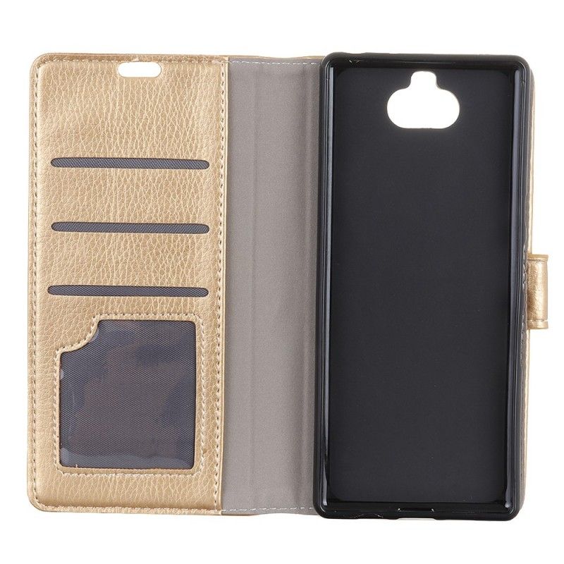 Flip Cover Sony Xperia 10 Plus Mobilcover Søm I Retro Kunstlæder