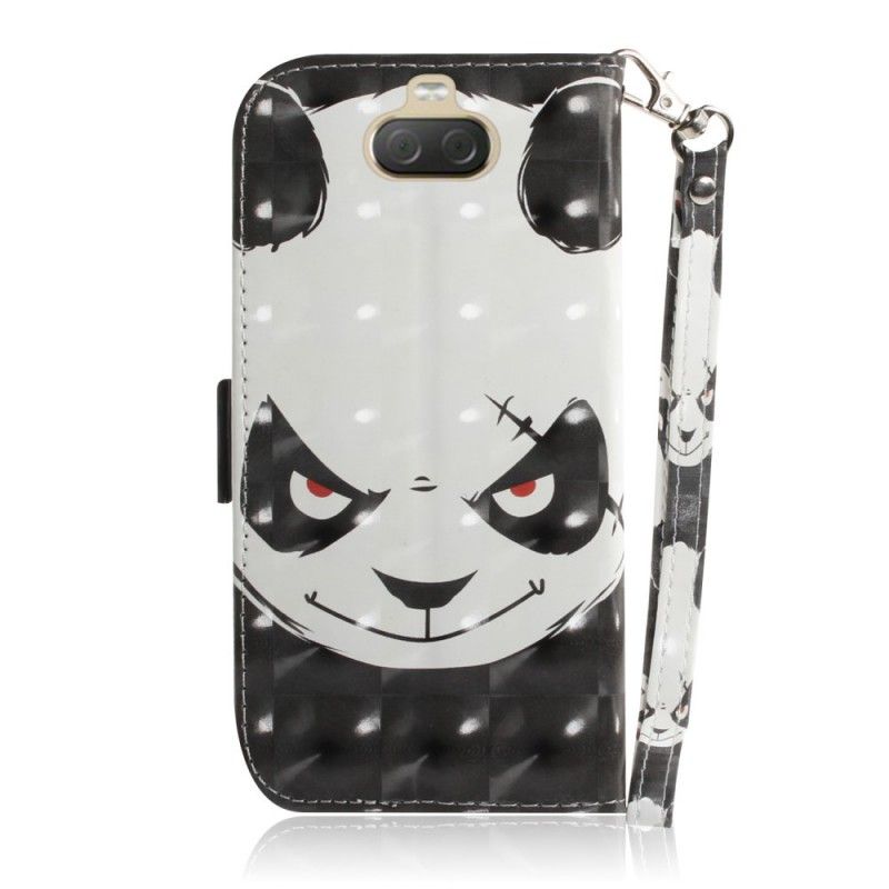 Flip Cover Sony Xperia 10 Plus Vred Panda Med Rem