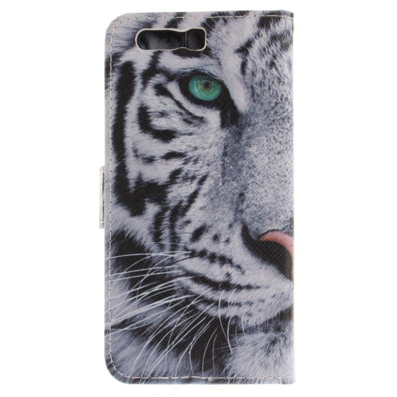 Flip Cover Honor 9 Mobilcover Hvid Tiger