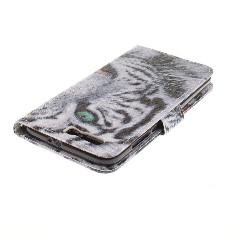 Flip Cover Honor 9 Mobilcover Hvid Tiger