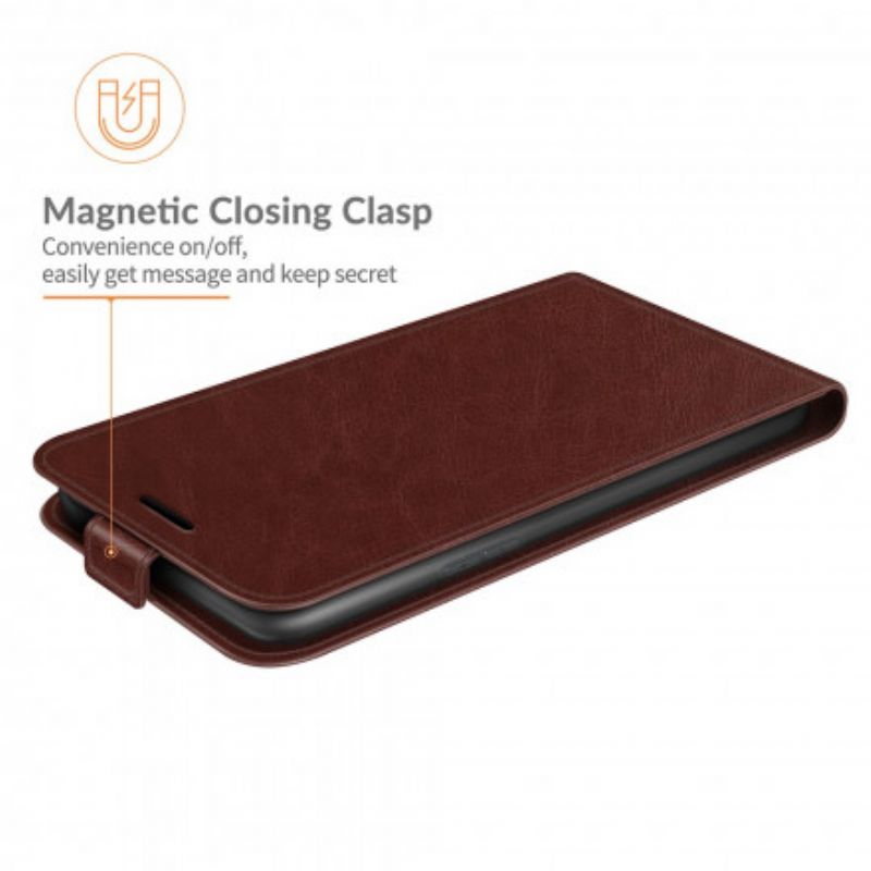 Flip Cover Oppo Reno 6 5g Lodret Flap Lædereffekt