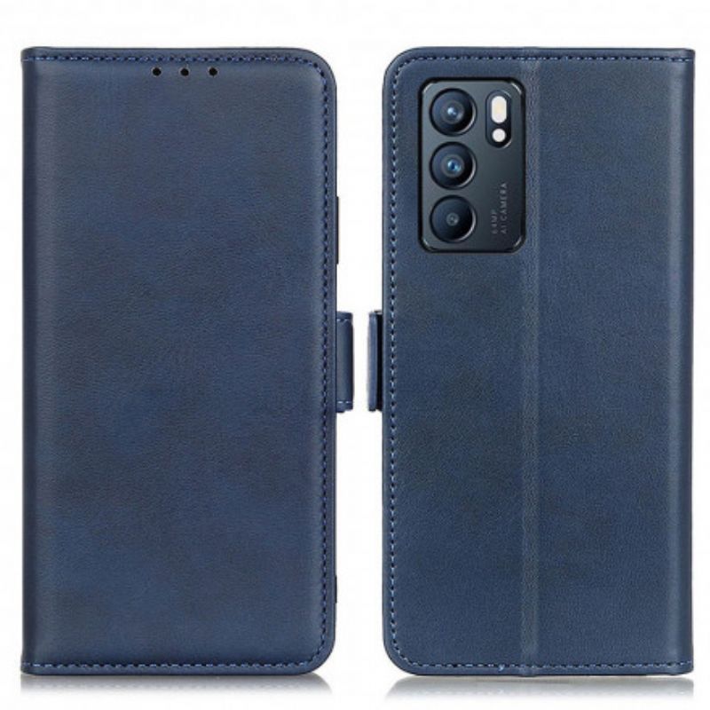 Læder Cover Oppo Reno 6 5g Dobbeltklap