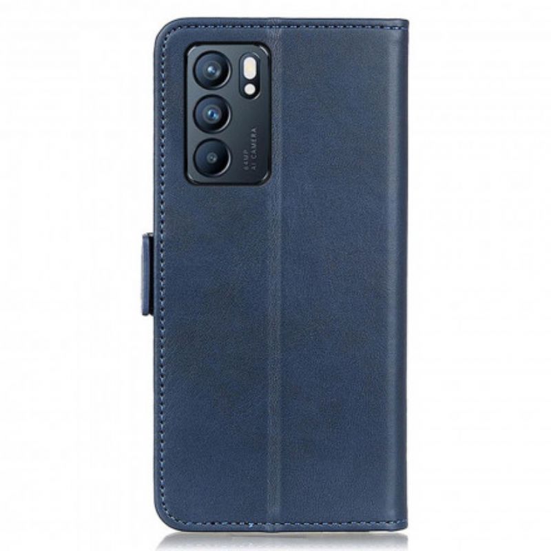 Læder Cover Oppo Reno 6 5g Dobbeltklap