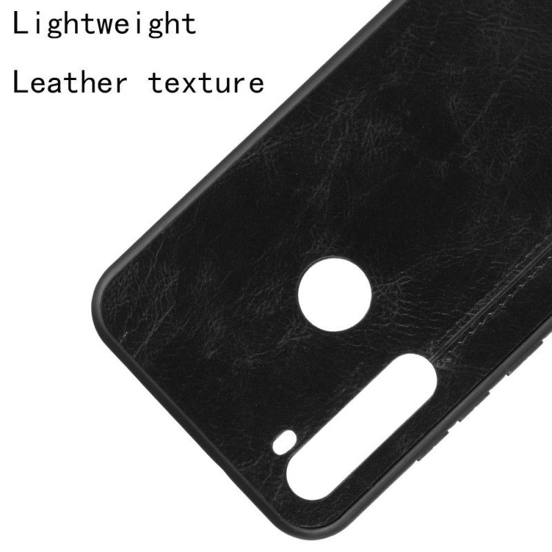 Cover Xiaomi Redmi Note 8T Sort Syet Lædereffekt Beskyttelse