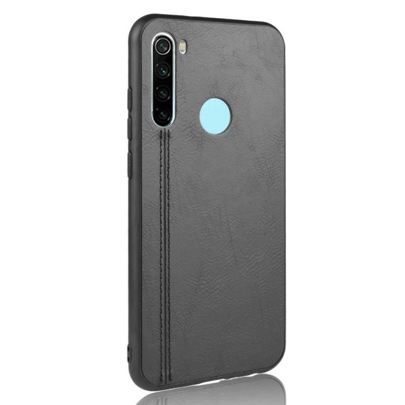 Cover Xiaomi Redmi Note 8T Sort Syet Lædereffekt Beskyttelse