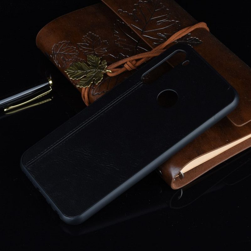 Cover Xiaomi Redmi Note 8T Sort Syet Lædereffekt Beskyttelse