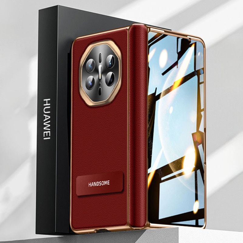 Cover Huawei Mate X6 Tekstureret Kunstlæder Med Skærmbeskytter