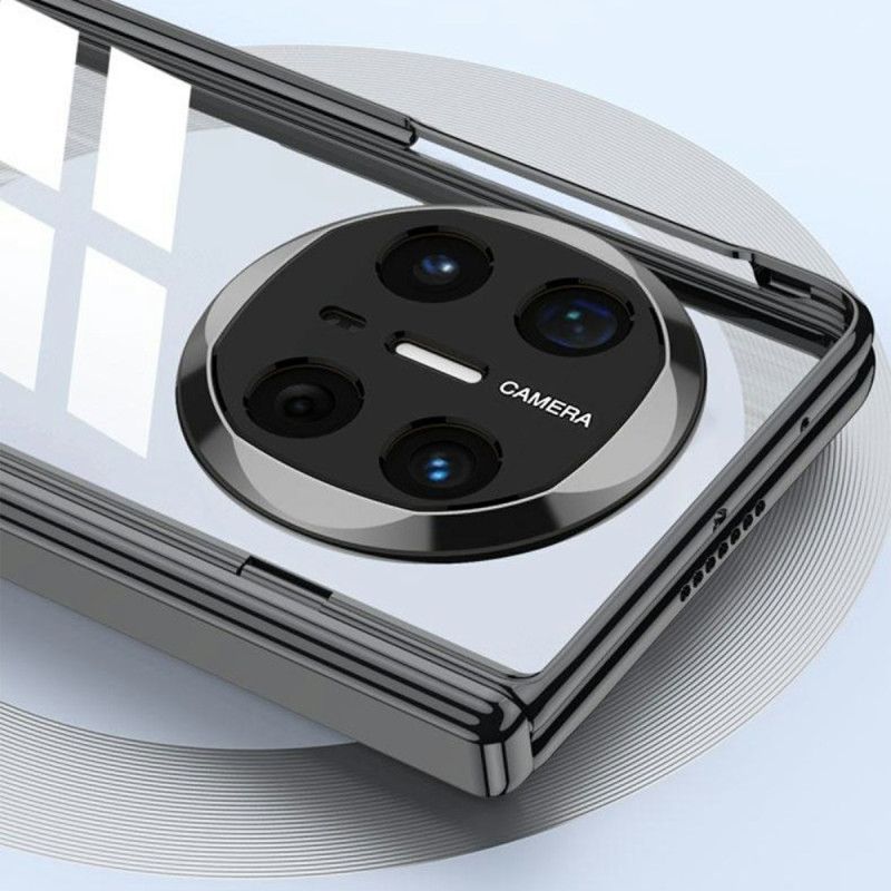 Cover Huawei Mate X6 Transparent Med Hængsel Og Hærdet Glas