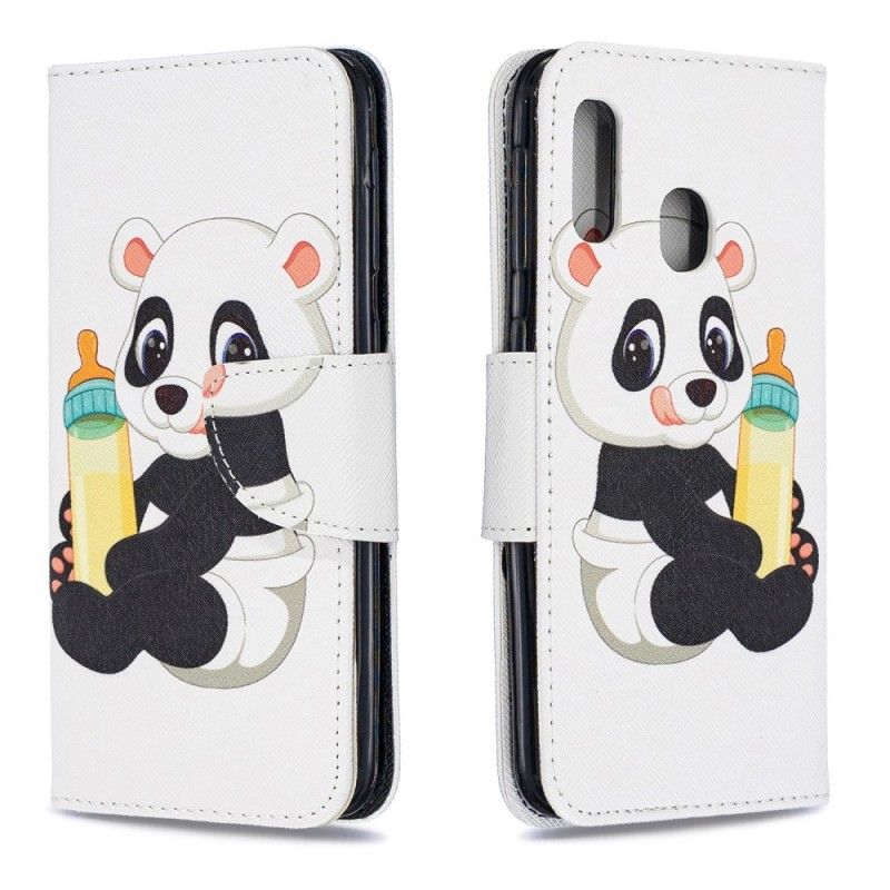 Flip Cover Læder Samsung Galaxy A20e Babypanda
