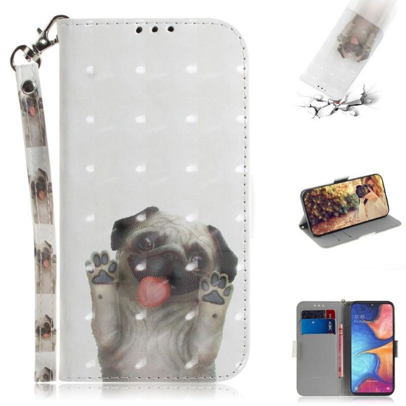 Flip Cover Samsung Galaxy A20e Mobilcover Elsker Min Hund Med Rem