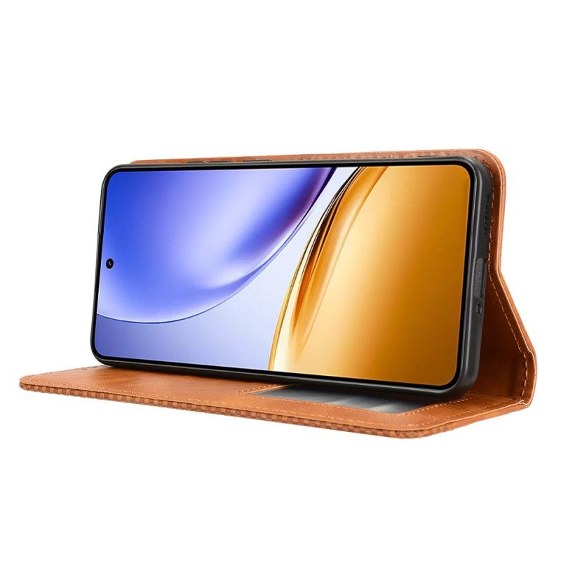 Læder Cover Realme 14t 5g Vintage Frise