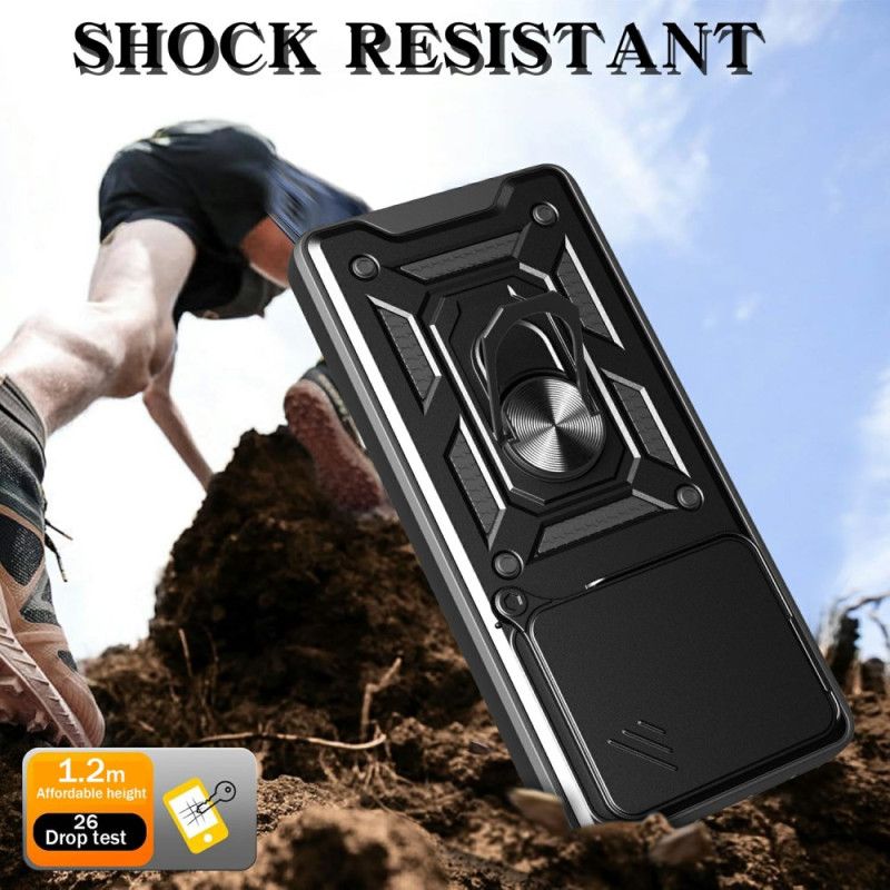 Cover Til Xiaomi Redmi Note 14 5g Skydeligt Kameradæksel Og Stativ