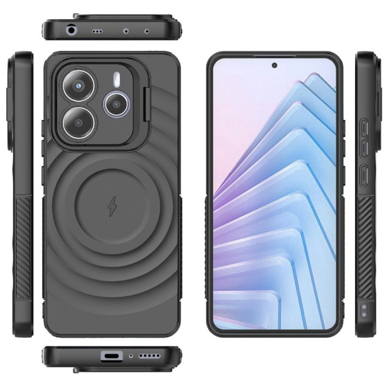 Cover Xiaomi Redmi Note 14 5g Magsafe Kompatibel Med Bølget Design