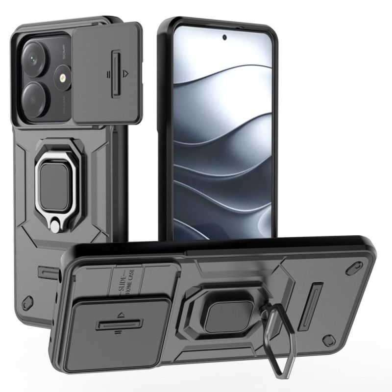 Cover Xiaomi Redmi Note 14 5g Multifunktionel Med Holder Og Linsebeskytter