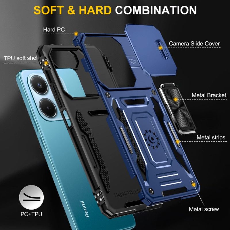 Cover Xiaomi Redmi Note 14 5g Ultra Holdbar Med Stativ Og Linsebeskytter