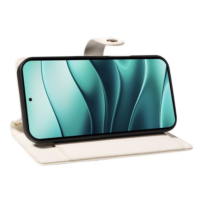 Flip Cover Til Xiaomi Redmi Note 14 5g Quiltet Med Stropper