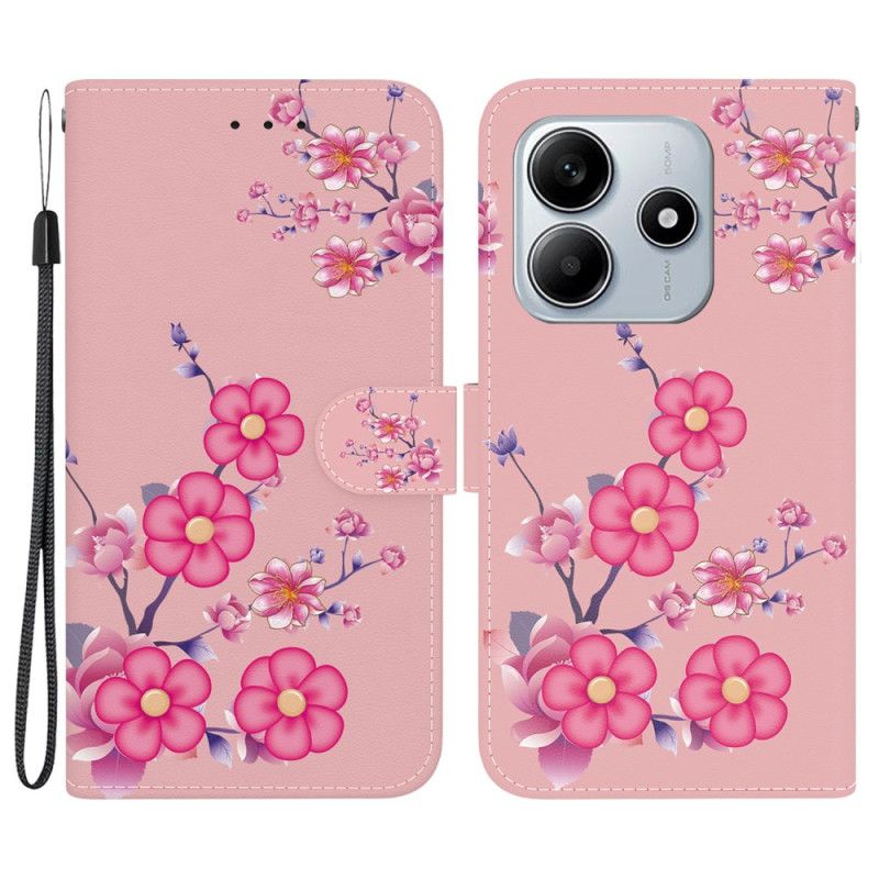 Flip Cover Xiaomi Redmi Note 14 5g Sakura-mønster