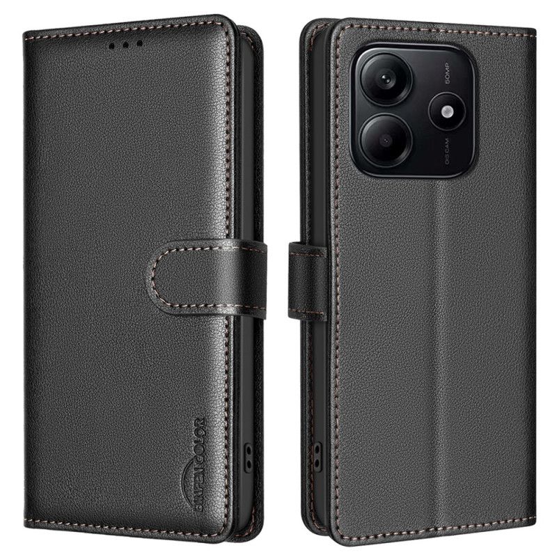 Læder Cover Xiaomi Redmi Note 14 5g Binfen Color Rfid-pung