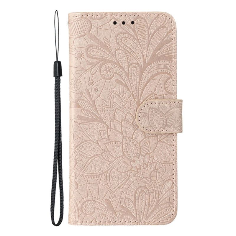 Læder Cover Xiaomi Redmi Note 14 5g Telefon Etui Blonde Mandala