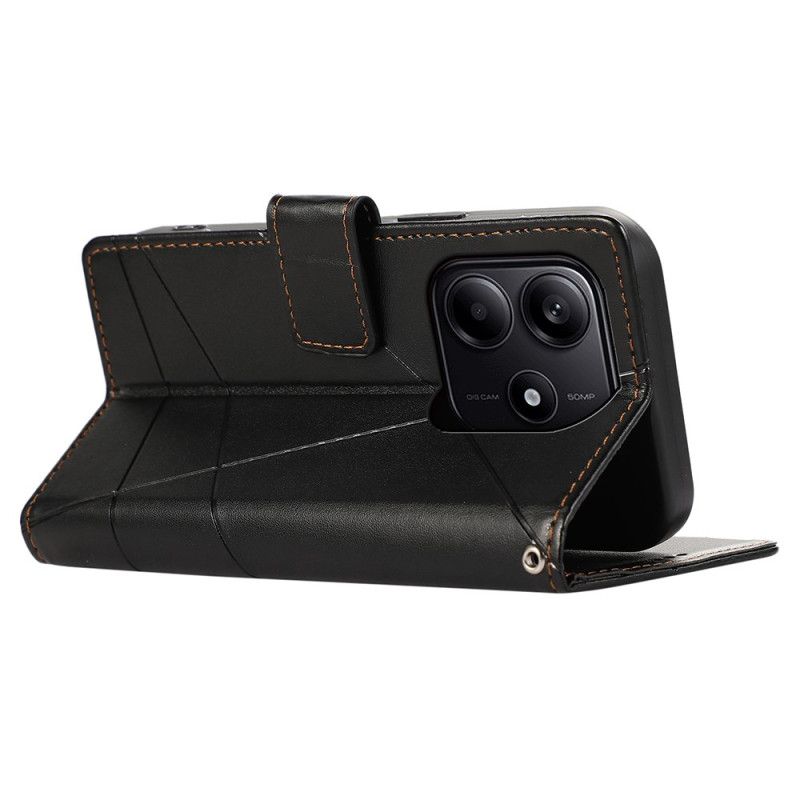 Læder Cover Xiaomi Redmi Note 14 5g Telefon Etui Linjer