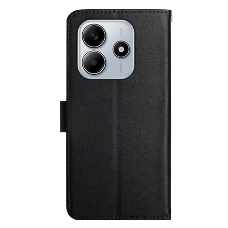Læder Cover Xiaomi Redmi Note 14 5g Telefon Etui Nappalæder