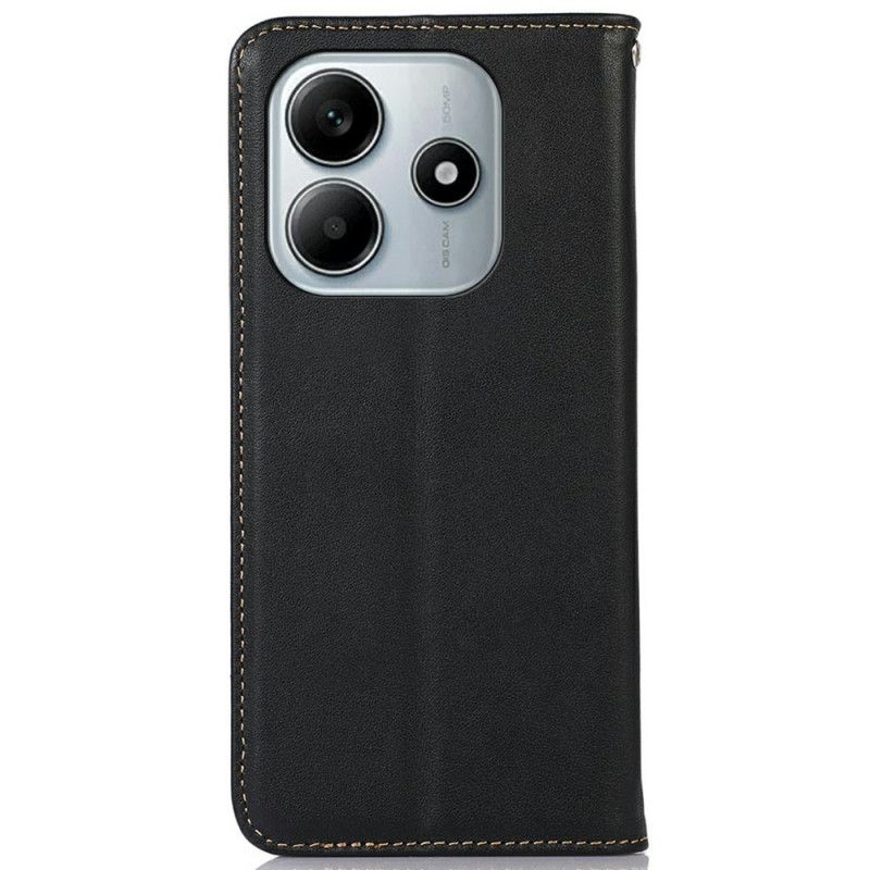 Læder Cover Xiaomi Redmi Note 14 5g Telefon Etui Nappalæder