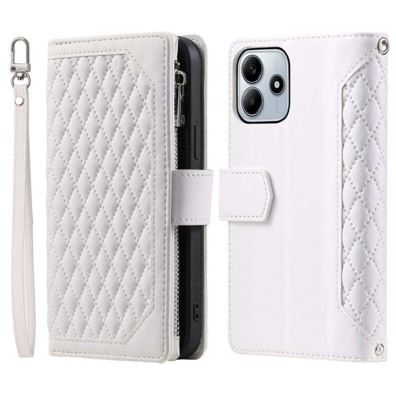 Læder Cover Xiaomi Redmi Note 14 5g Telefon Etui Pung Quiltet