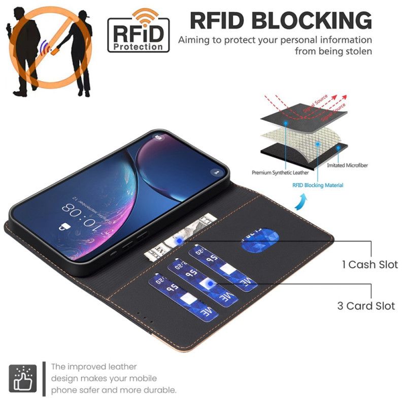 Flip Cover Oppo Reno 13f 4g / 5g / 13 Fs 5g Tofarvet Binfen-farve