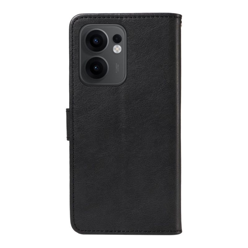 Flip Cover Til Oppo Reno 13f 4g / 5g / 13 Fs 5g Ensfarvet Kunstlæder