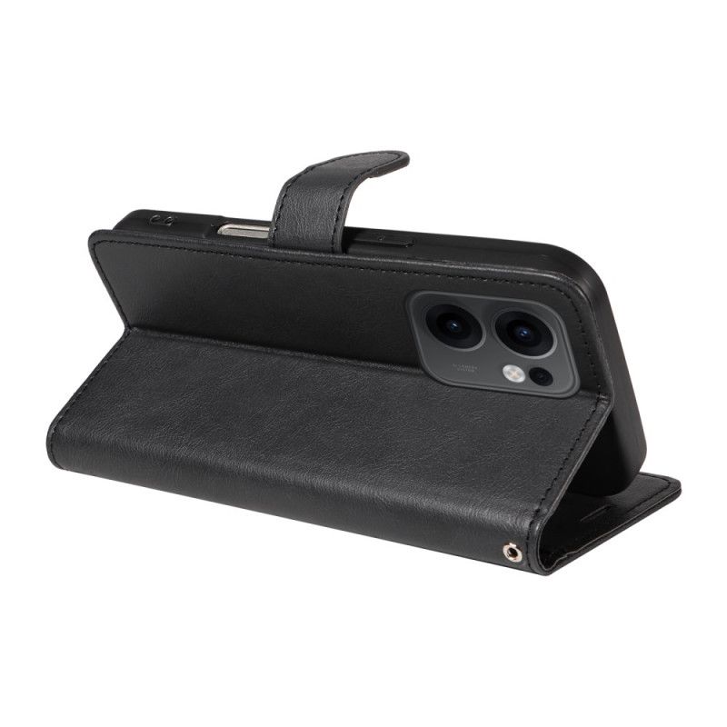 Flip Cover Til Oppo Reno 13f 4g / 5g / 13 Fs 5g Ensfarvet Kunstlæder