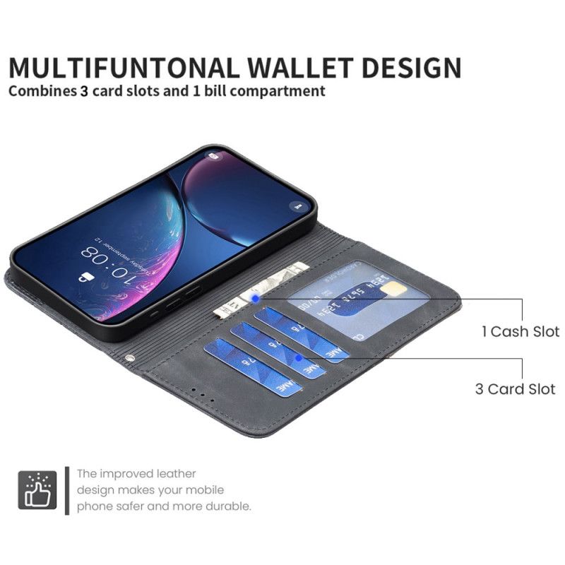 Læder Cover Oppo Reno 13f 4g / 5g / 13 Fs 5g Geometrisk Mønster Binfen-farve