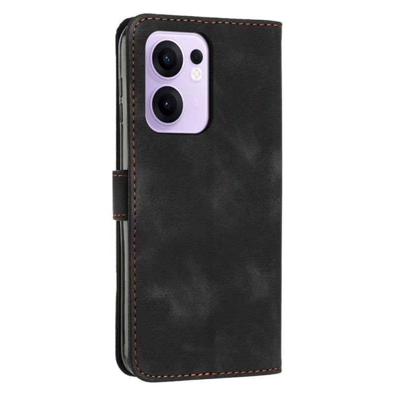 Læder Cover Oppo Reno 13f 4g / 5g / 13 Fs 5g Telefon Etui Geometriske Striber Med Rem