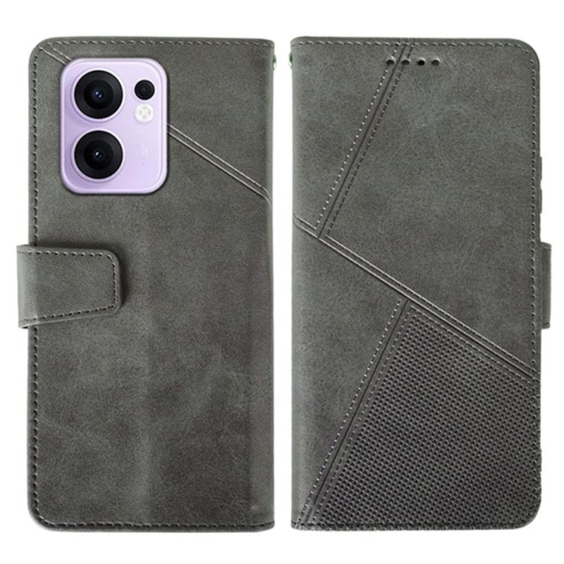 Læder Cover Oppo Reno 13f 4g / 5g / 13 Fs 5g Telefon Etui Idewei Striber