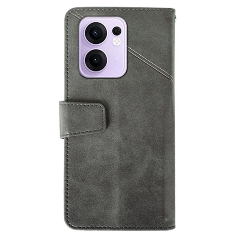 Læder Cover Oppo Reno 13f 4g / 5g / 13 Fs 5g Telefon Etui Idewei Striber