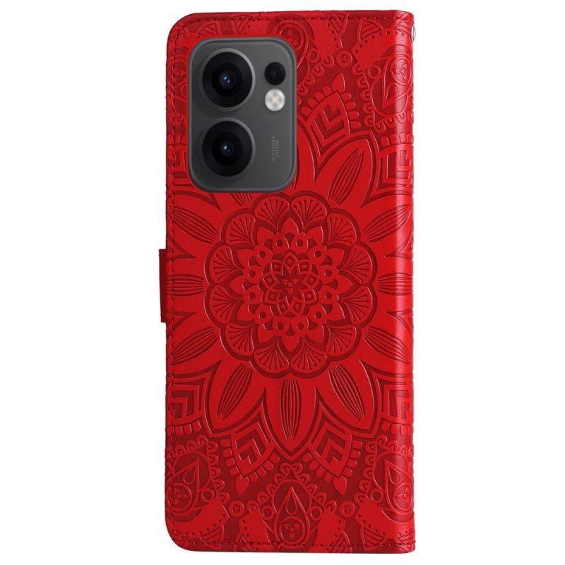 Læder Cover Oppo Reno 13f 4g / 5g / 13 Fs 5g Telefon Etui Mandala