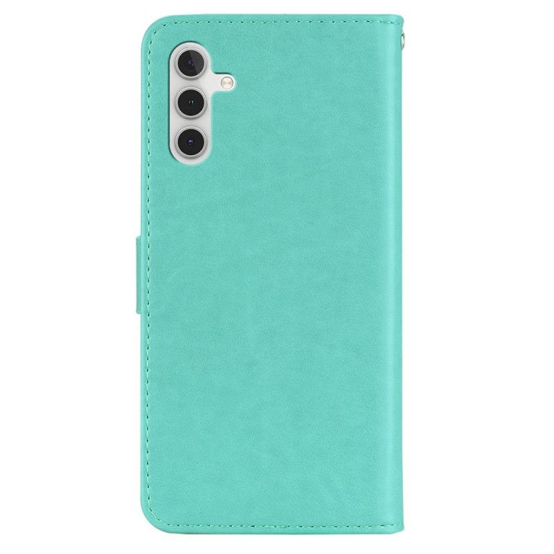 Flip Cover Samsung Galaxy A13 5g Owl Mandala And Lanyard