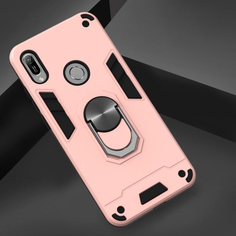 Cover Huawei Y6 2019 Hvid Aftagelig Ringholder