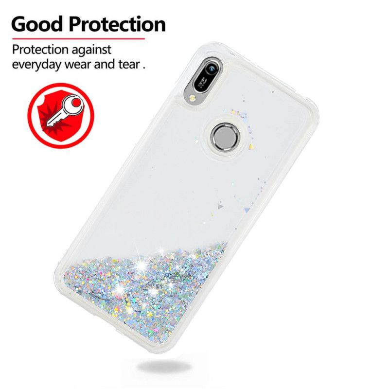Cover Huawei Y6 2019 Lyseblå Glitterpulver