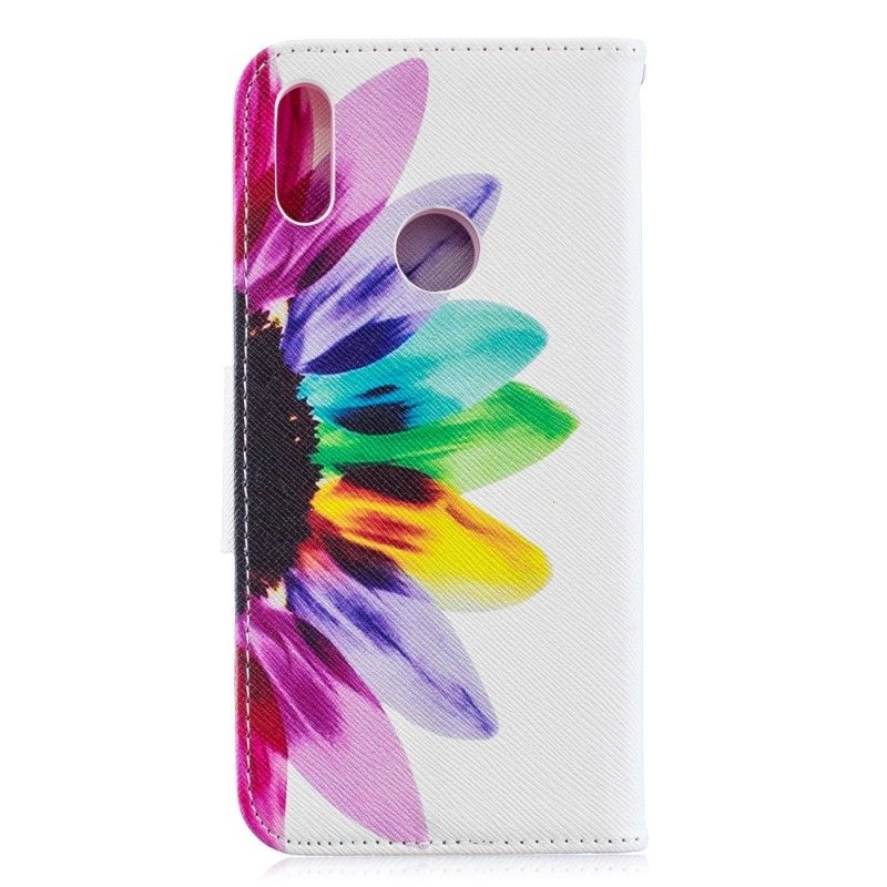 Flip Cover Huawei Y6 2019 Mobilcover Akvarelblomst