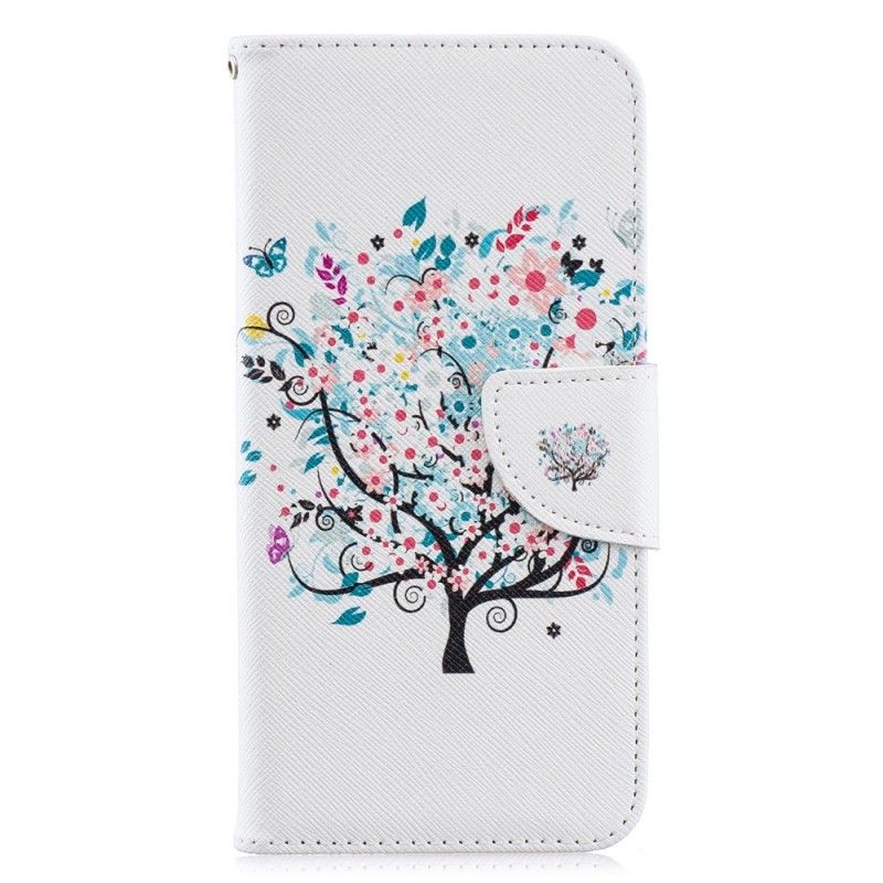 Flip Cover Huawei Y6 2019 Mobilcover Blomstret Træ