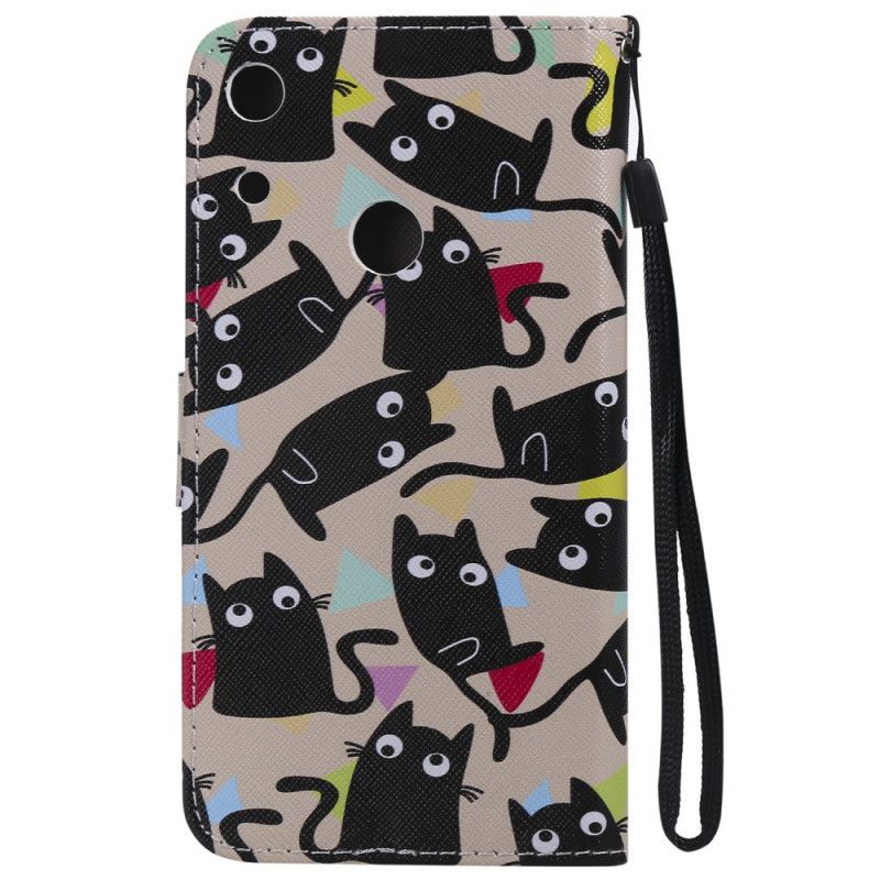 Flip Cover Huawei Y6 2019 Mobilcover Skøre Katte