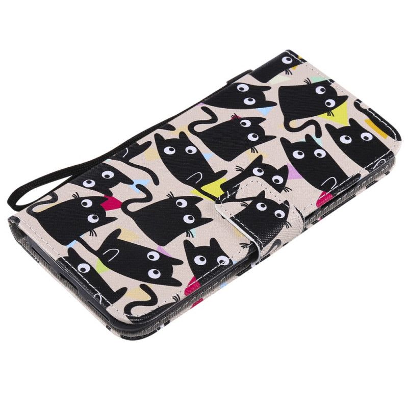 Flip Cover Huawei Y6 2019 Mobilcover Skøre Katte