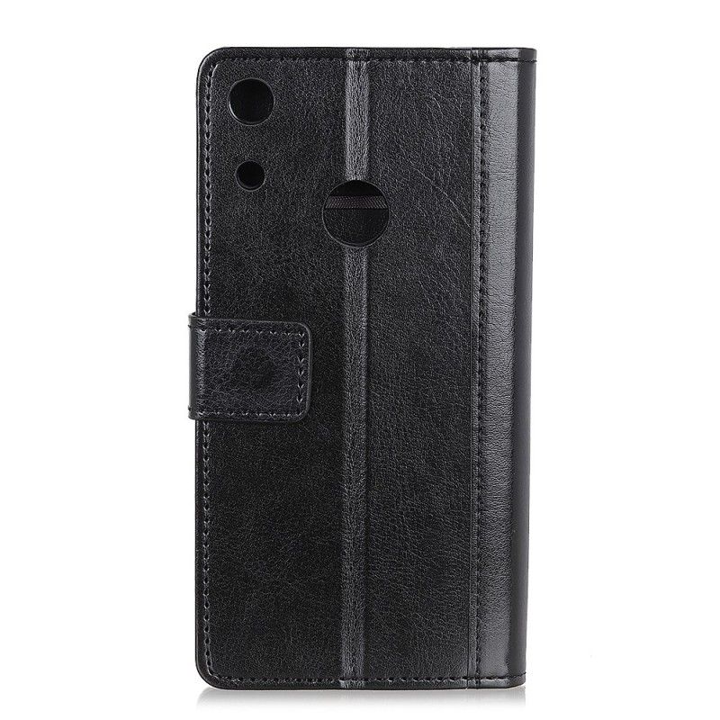 Flip Cover Huawei Y6 2019 Sort Antik Lædereffekt