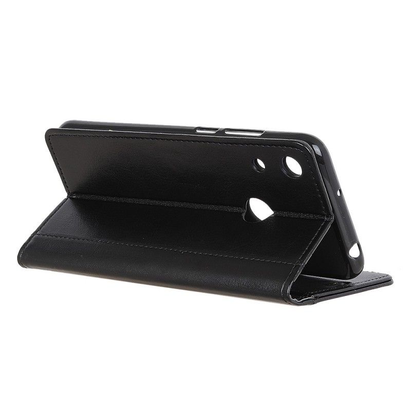 Flip Cover Huawei Y6 2019 Sort Antik Lædereffekt
