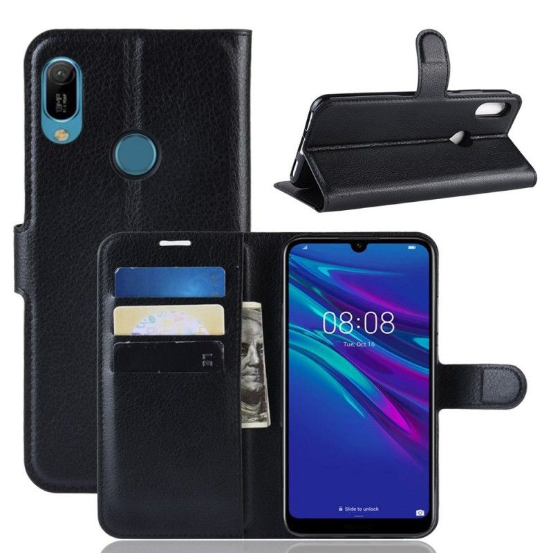 Flip Cover Huawei Y6 2019 Sort Klassisk