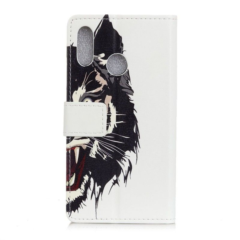 Flip Cover Læder Huawei Y6 2019 Hård Tiger Original