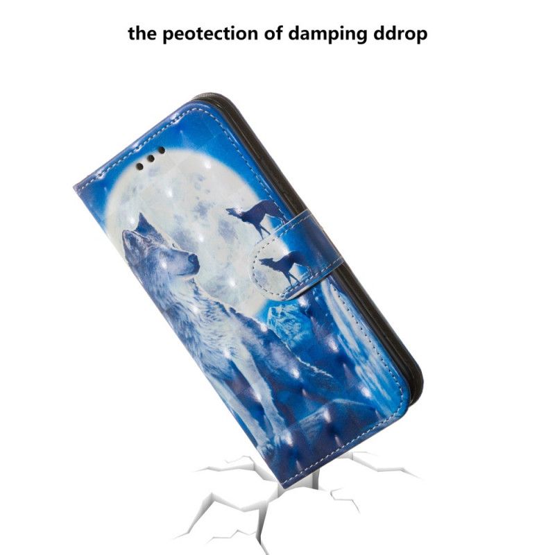 Flip Cover Læder Huawei Y6 2019 Prestigefyldt Ulv