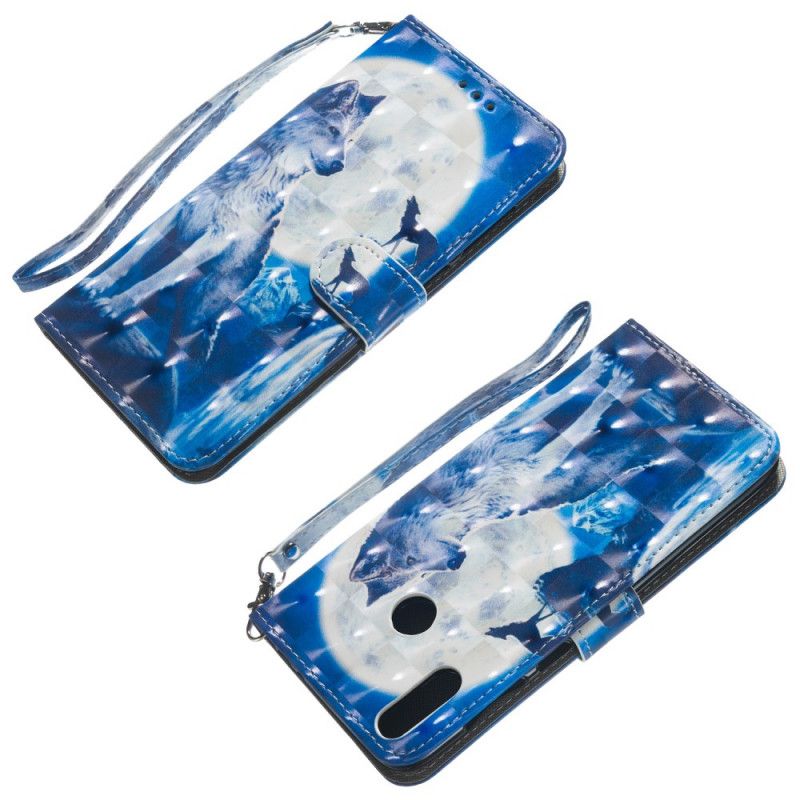 Flip Cover Læder Huawei Y6 2019 Prestigefyldt Ulv